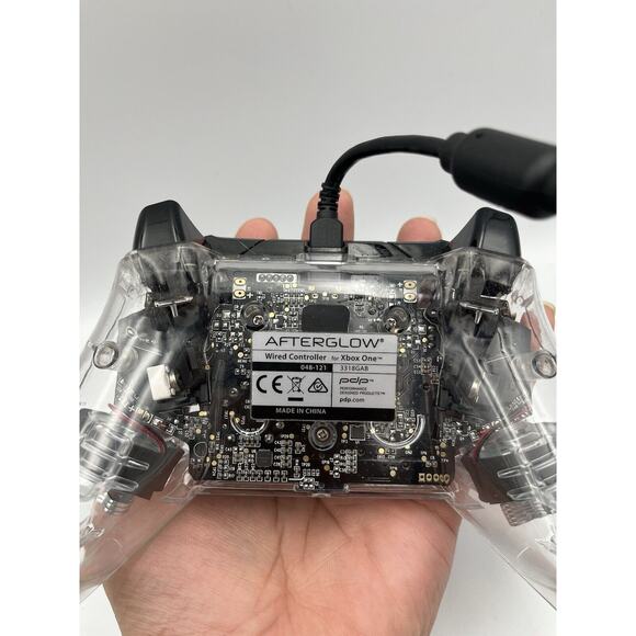 Clear Microsoft XBOX One Afterglow PdP Wired Controller With Cable - Picture 4 of 9